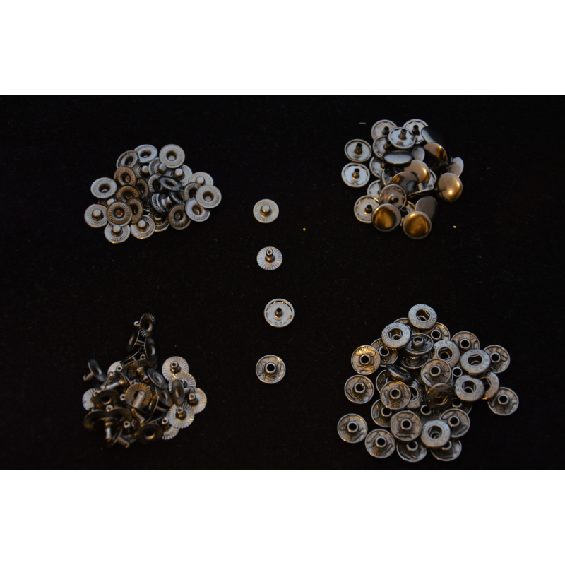 Кнопка системи альфа 12,5 мм антик золото