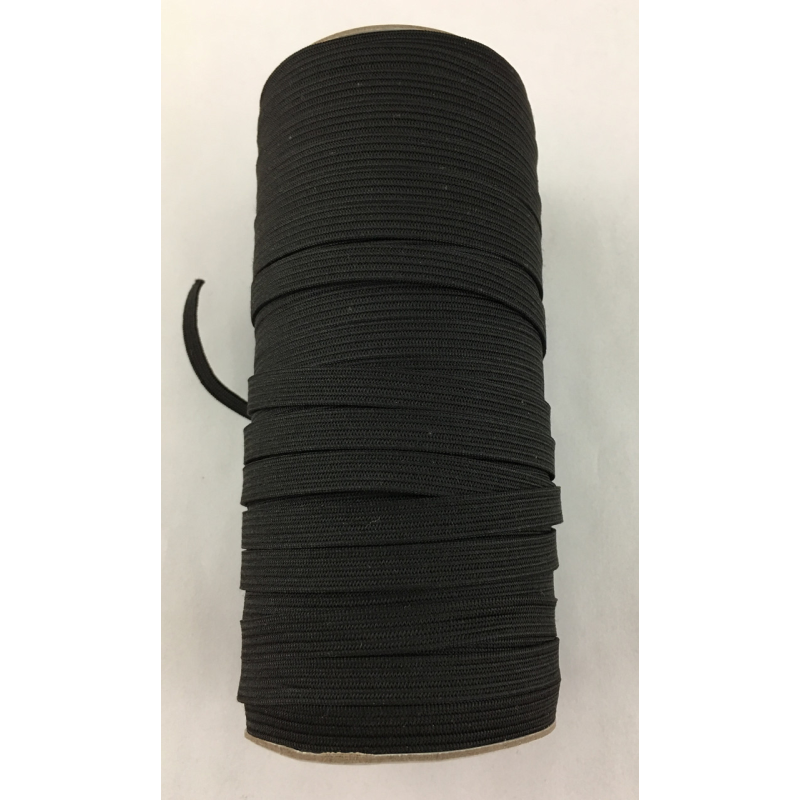 Гумка галантерейна 8 мм чорного кольору 100 метрів
