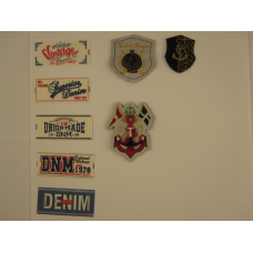 Нашивки декоративні тканинні, висувки на бігунок