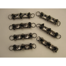 Декор-нашивка для одягу шипи з камінням