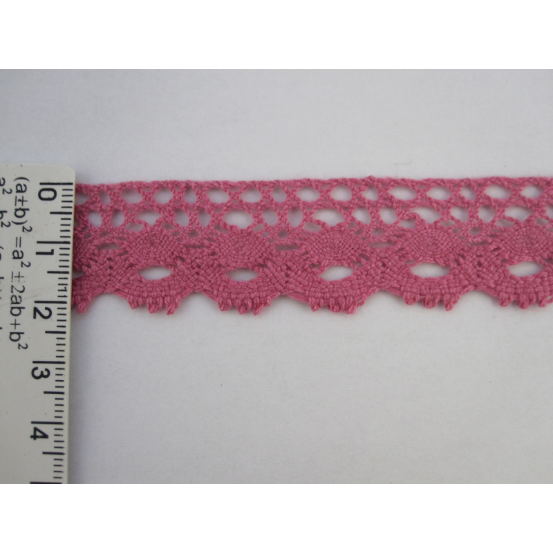 Мереживо бавовна рожеве 2 см