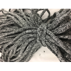 Шнур круглий 10 мм чорно-сірий