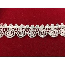 Мереживо вузька спіраль сірого кольору