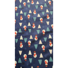 Плащівка дитяча сніговики на темно-синьому