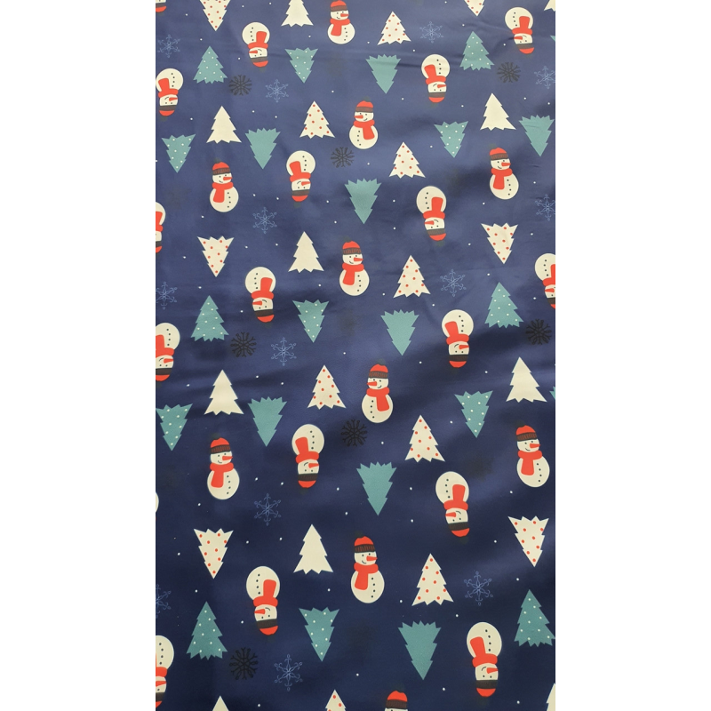 Плащівка дитяча сніговики на темно-синьому