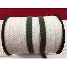 Тасьма бавовна 10 мм хакі