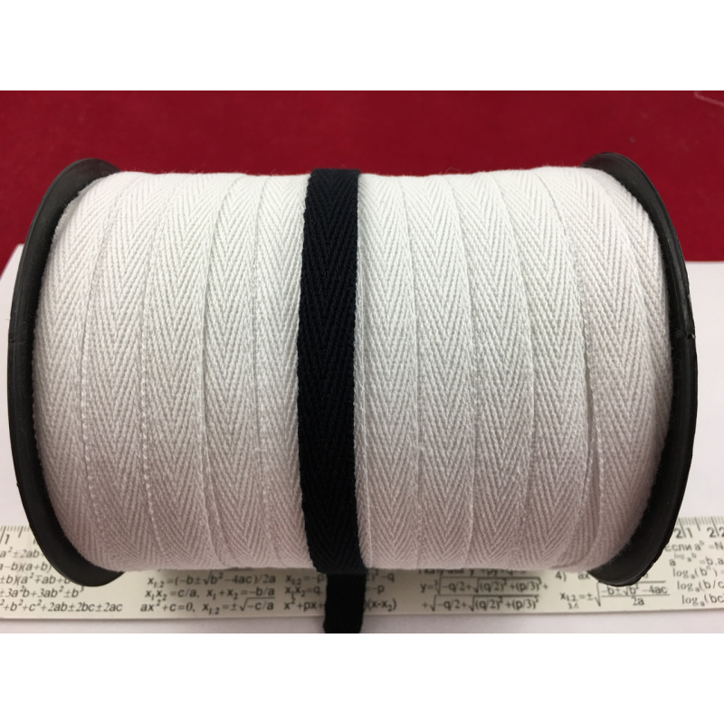 Тасьма бавовна 10 мм темно-синього кольору