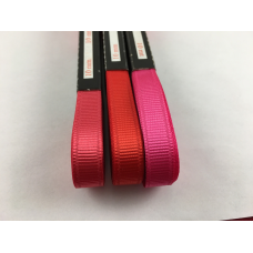 Репсова стрічка 10 мм червоного, рожевого та малинового кольорів