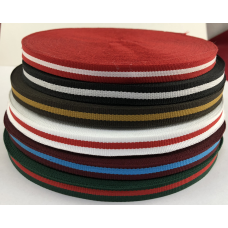 Тасьма репсова 1 см з однією смугою