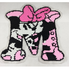 Паєтка буква М з Міккі