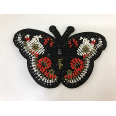 Метелик чорний із червоним