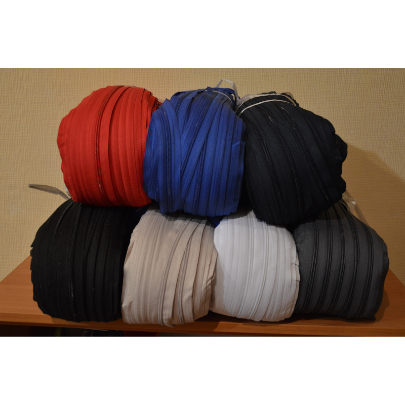 Блискавка рулонна тип 3 білого чорного та бежевого кольорів Чорний Блискавка рулонна тип 3 білого чорного та бежевого кольорів Чорний