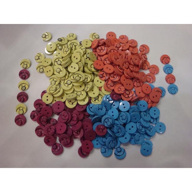 Ґудзики кольорові смайлики Жовтий