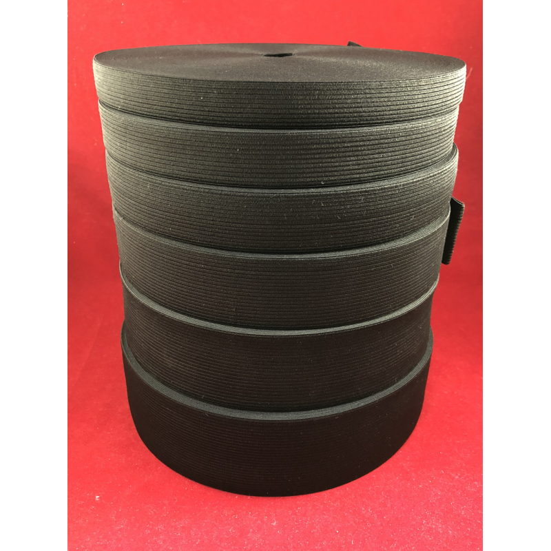 Гумка для одягу чорна оптом 25 мм
