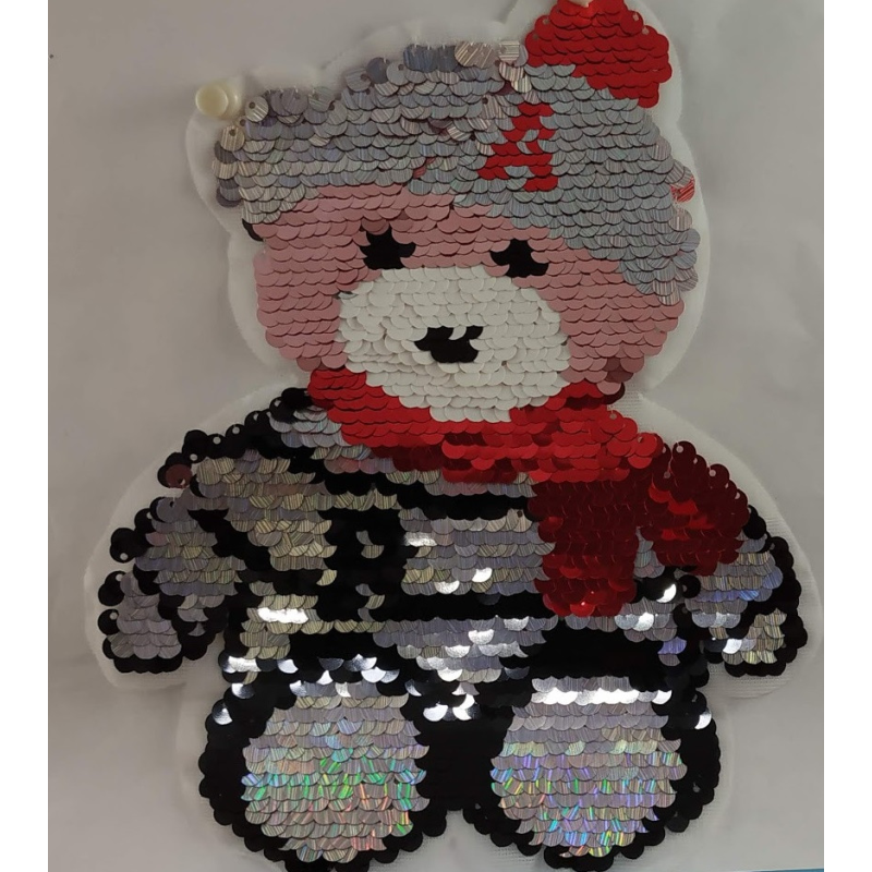 Нашивка з паєток Ведмедик