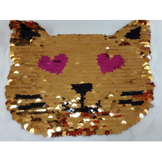 Нашивка з паєток кот