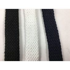 Шнур плоский 20 мм Білий