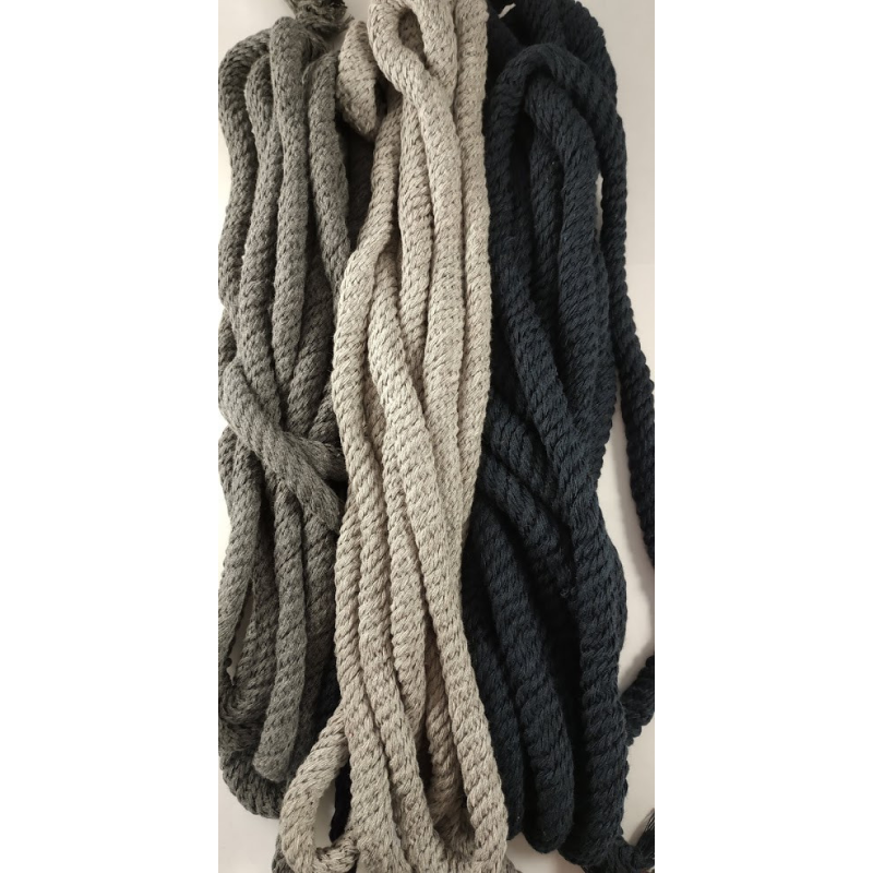 Шнур круглий хб 15 мм Сірий