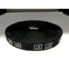 Розмірна стрічка чорна вишита (54)
