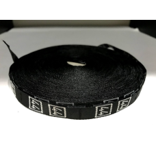 Розмірна стрічка чорна вишита (44)