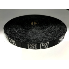 Розмірна стрічка чорна вишита (46)