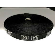 Розмірна стрічка чорна вишита (50)