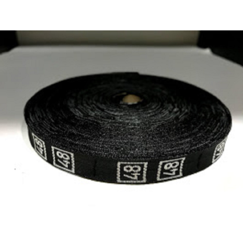 Розмірна стрічка чорна вишита (48)