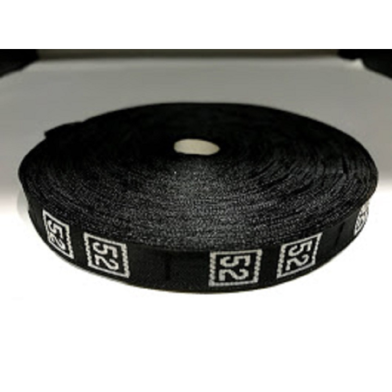 Розмірна стрічка чорна вишита (52)