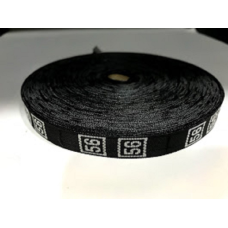 Розмірна стрічка чорна вишита (56)