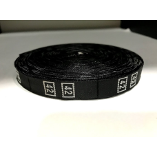 Розмірна стрічка чорна вишита (42)
