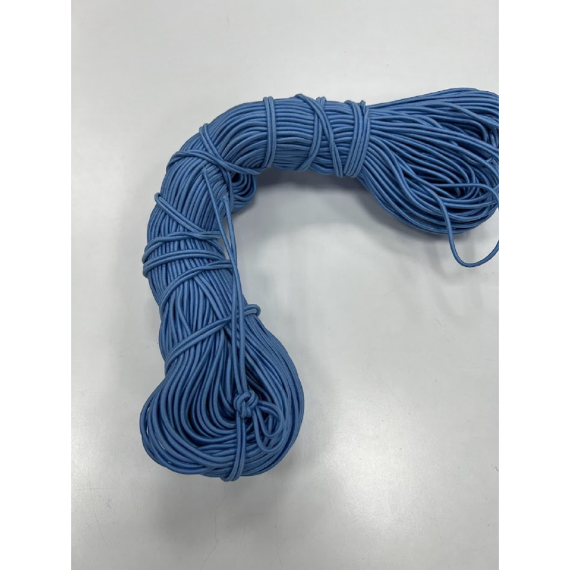 Гумка капелюшна 2.5 мм (блакитна) 100 м