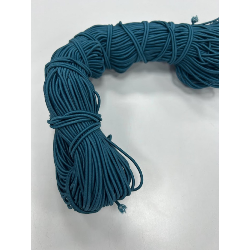 Гумка капелюшна 2.5 мм ( темна бірюза) 100 м