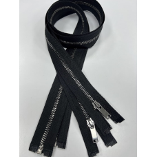 Блискавка металева 80 см (чорна) турція ланки блешень нікель