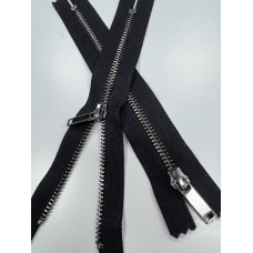 Блискавка металева 18 см (чорна) турція ланки блешень нікель