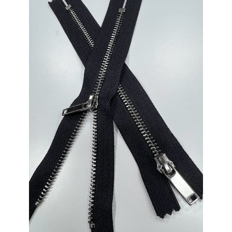 Блискавка металева 18 см (чорна) турція ланки блешень нікель