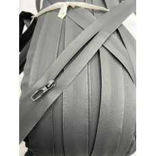 Блискавка рулонна спіральна тип 7 прогумована чорна 100 м