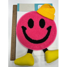 Аплікація плюшевий смайлик рожевий