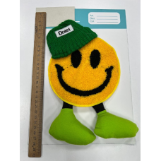 Аплікація плюшева смайлик жовтий