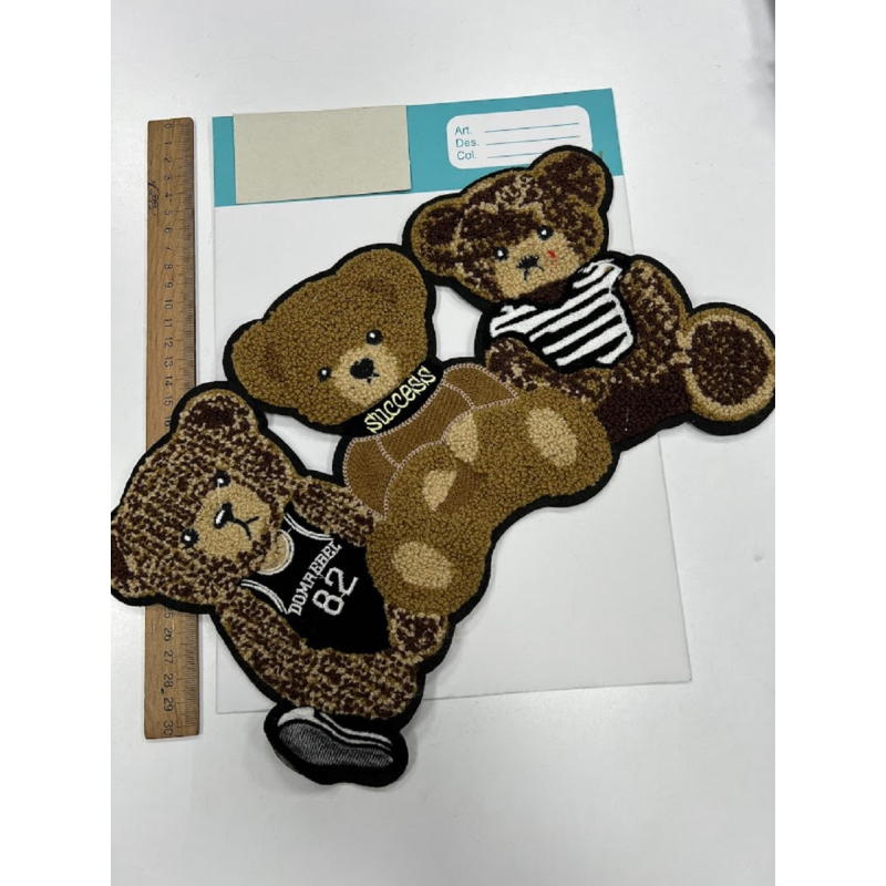 Аплікація плюшева 3 Ведмедики