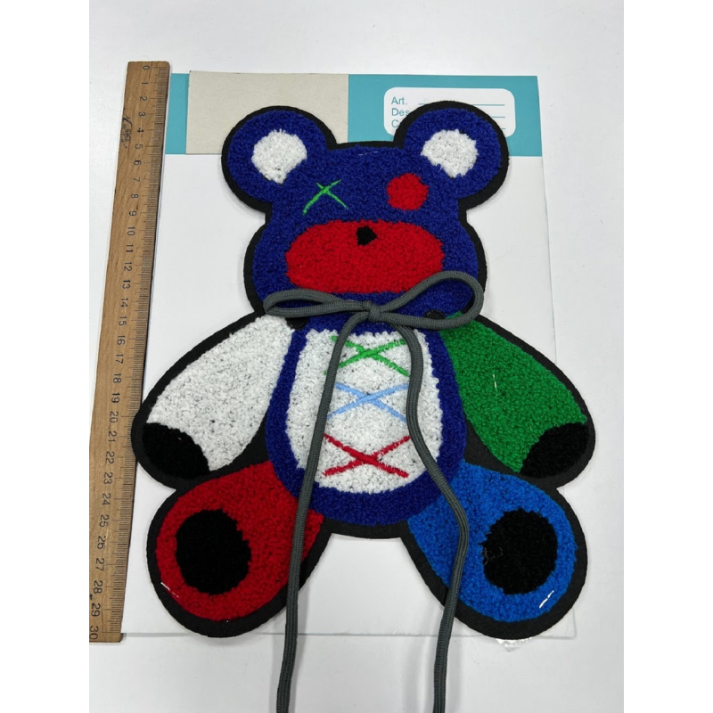Аплікація плюшева Ведмедик великий синій