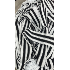 Лампасна тасьма 4 см білий з 2 чорними смужками 50 м у бобіні