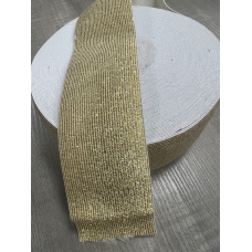 Гумка плоска золото на білому (ширина 6 см) 25 м