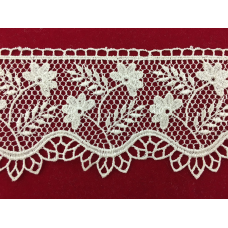 Мереживо поліестер 707 молочного кольору