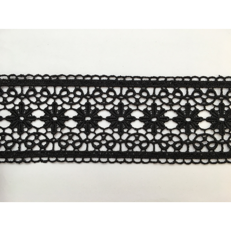 Мереживо чорне двостороннє